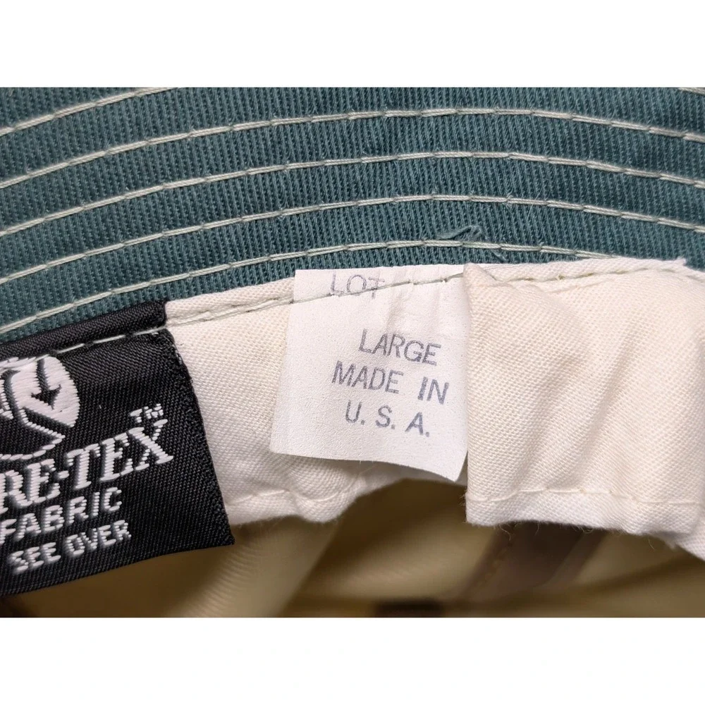 Vintage Columbia Khaki Safari Bucket‎ Golf Hat Size Large Gore-Tex Made in USA